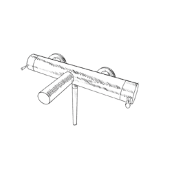 MURO TUA θερμοστάτης μπάνιου με σετ χειροκίνητης ντουζιέρας χρώμιο M1.B2TH.CR