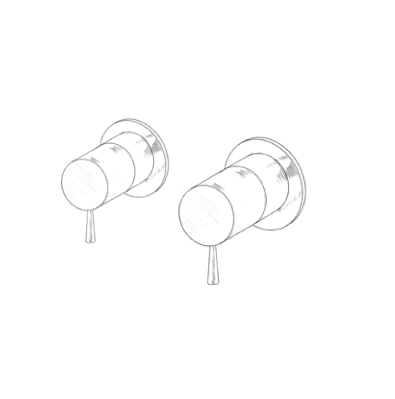 MURO TUA Εντοιχισμένος μείτης με διακόπτη χρώμιο M1.B32.R.CR