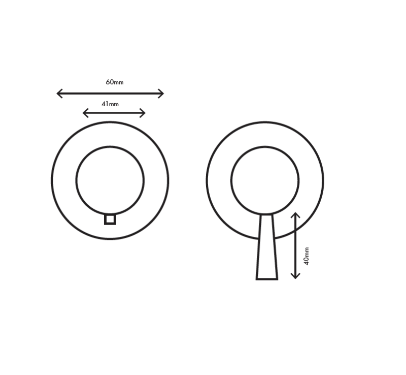 MURO TUA Εντοιχισμένη θερμοστατική βρύση ντους με 3 εξόδους χρώμιο M1.B33T.R.CR