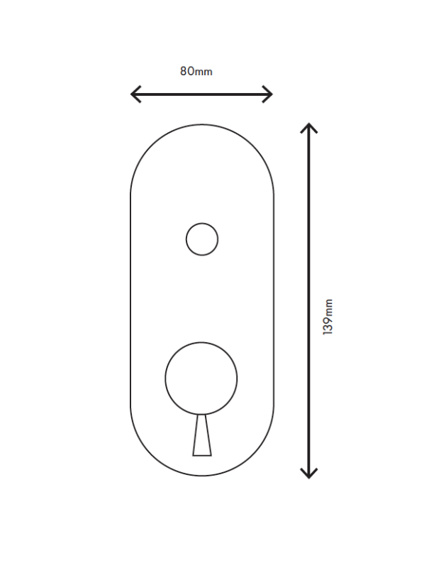 MURO TUA Εντοιχισμένος μείτης με διακόπτη χρώμιο M1.B32.S.CR