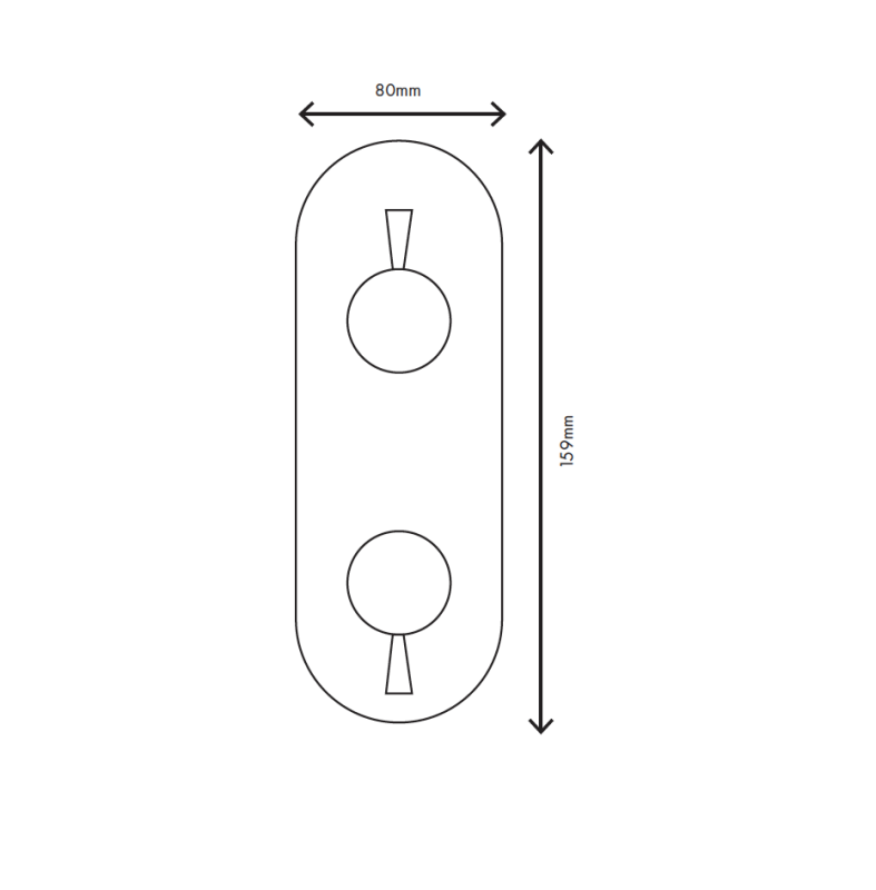 MURO TUA Εντοιχισμένος μείτης με 3-θέσιο διακόπτη χρώμιο M1.B33.S.CR