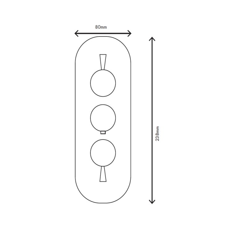 MURO TUA εντοιχισμένος μείτης με 2 βρύσες χρώμιο M1.B34.S.CR