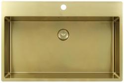 Pure.Sink Exclusivo Χρυσό μεγάλο νεροχύτη 75x40cm Tapwing με οπή για βρύση PEX7540T-60