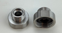 Pure.Sink Μηχάνημα μετατροπής από ανοξείδωτο χάλυβα από εξωτερική διάμετρο 3/8 (αρσενικό) σε εσωτερική διάμετρο 1/2 (θηλυκό) Σετ 2 τεμαχίων PS3812-00