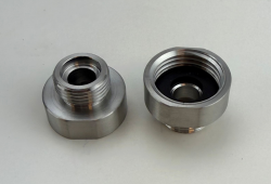 Pure.Sink Μηχάνημα μετατροπής από ανοξείδωτο χάλυβα από εξωτερική διάμετρο 3/8 (αρσενικό) σε εσωτερική διάμετρο 1/2 (θηλυκό) Σετ 2 τεμαχίων PS3812-00