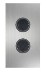 Indux Corner Κολόνα ενέργειας με 2 πρίζες με γείωση από ανοξείδωτο χάλυβα 1208972276