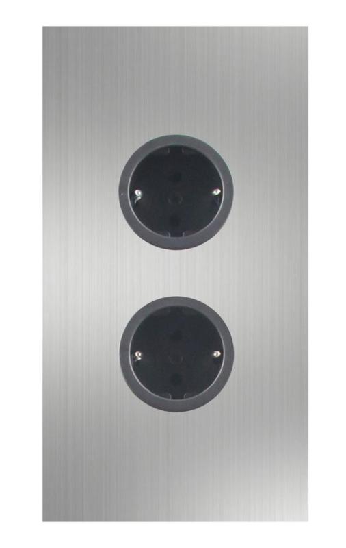 Indux Corner Κολόνα ενέργειας με 2 πρίζες με γείωση από ανοξείδωτο χάλυβα 1208972276