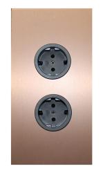 Indux Corner Ενεργειακή στήλη με 2 πρίζες με γείωση Χαλκός 1208972279