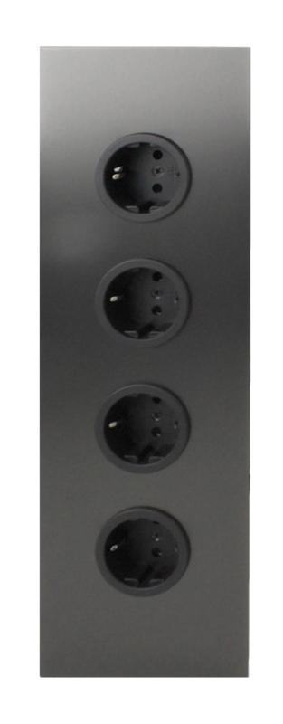 Indux Corner Ενεργειακή στήλη με 4 πρίζες Randaarde Gun metal 1208972290