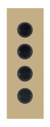 Indux Corner Ενεργειακή στήλη με 4 πρίζες με γείωση χρυσού 1208972292