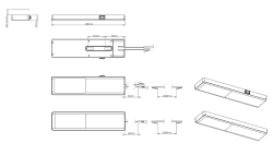 Indux Nivo Κουζίνα LED Spot 3 W με κεντρικό διακόπτη Μαύρο 1208972331