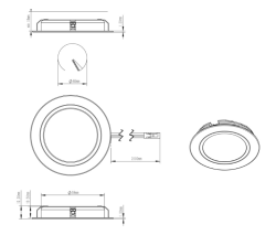 Indux Luma ενσωματωμένη κουζίνα Multi Tone LED Set 2 Spots Μαύρο 1208972404