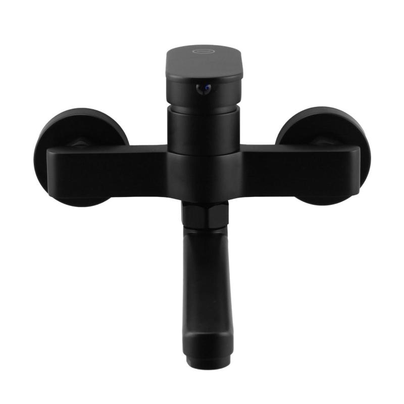 Aquanello Casa Μονόχειρη βρύση κουζίνας μαύρη με έξοδο 25 cm BL-1425-CS