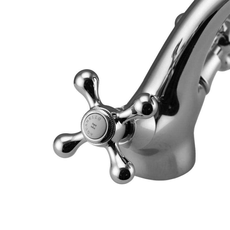 Aquanello Heritage Ascot Κλασικός νοσταλγικός μείκτης νιπτήρα χρώμιο CR-4101-HA