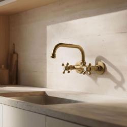 Aquanello Heritage Ascot Κλασική βρύση κουζίνας με επάνω στόμιο, χάλκινη BN-4110-HA