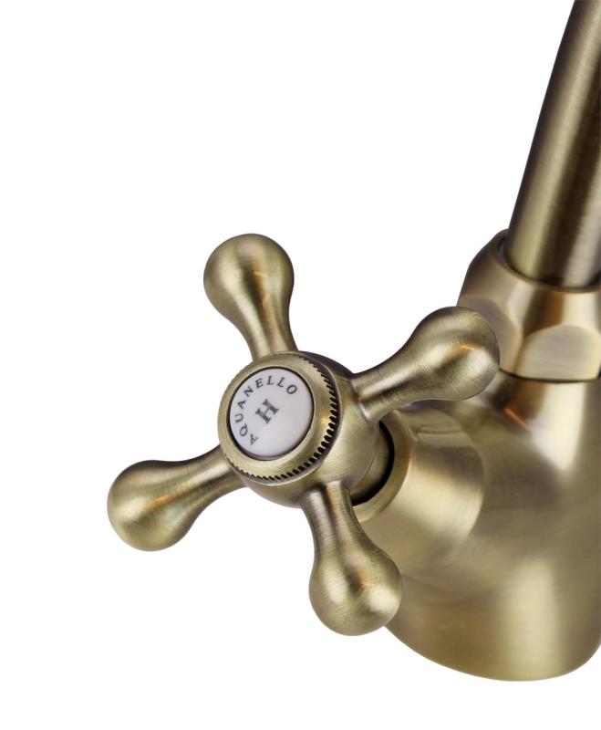 Aquanello Heritage Ascot Κλασική κουζίνα Νοσταλγική βρύση κουζίνας από μπρούντζο BN-4004-HA