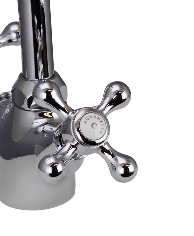 Aquanello Heritage Ascot Κλασική κουζίνα Νοσταλγική βρύση κουζίνας Χρώμιο CR-4004-HA