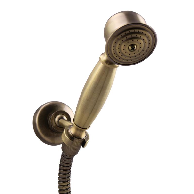 Aquanello Heritage Ascot Κλασικό σετ ντουζιέρας με κουμπιά σε σχήμα αστεριού, χάλκινο, με χειροκίνητη ντουζιέρα BN-2002-HA