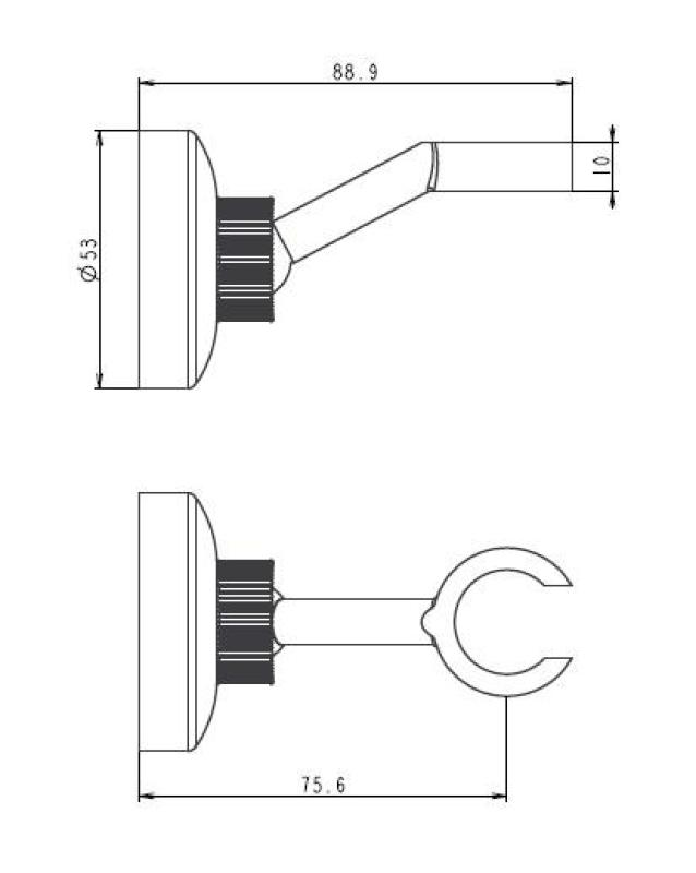 Aquanello Heritage Collection Κλασική βάση για χειροκίνητο ντους από ανοξείδωτο χάλυβα NB-9003-HC