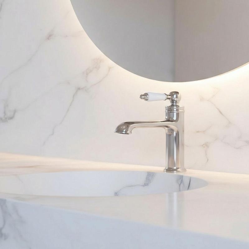 Aquanello Heritage Manor Κλασική νοσταλγική μπαταρία νιπτήρα χρώμιο CR-1001-HM