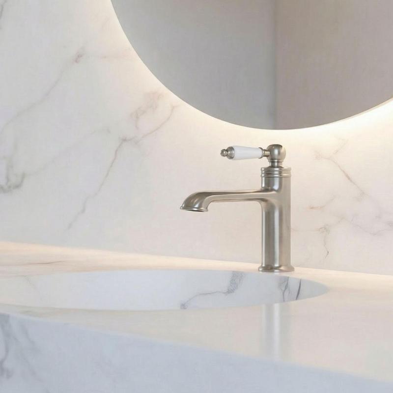 Aquanello Heritage Manor Κλασικός νοσταλγικός μείκτης νιπτήρα από ανοξείδωτο ατσάλι NB-1001-HM