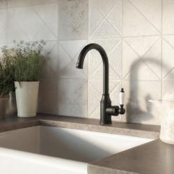 Aquanello Heritage Manor Κλασική κουζίνα Νοσταλγική βρύση κουζίνας Μαύρη BL-9001-HM