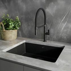 Ausmann Alira Μαύρη βρύση κουζίνας με εύκαμπτο στόμιο 1208972565
