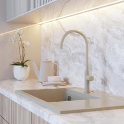 Graniteland Vira Slim Μπεζ μπαταρία κουζίνας με περιστρεφόμενο στόμιο 1208972622