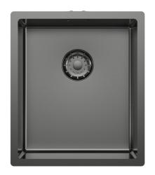 Pure.Sink Comfort Νιπτήρας PVD Gun Metal 34x40 εκ., για εντοιχισμένη, επίπεδη και επιτοίχια τοποθέτηση PCM3440-61