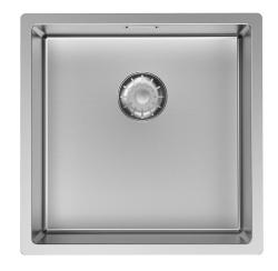 Pure.Sink Comfort Νεροχύτης από ανοξείδωτο χάλυβα 40x40 εκ., ακτίνα 10 mm, για εντοιχισμένη, επίπεδη και επιτοίχια τοποθέτηση PCM4040-02