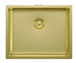Pure.Sink Comfort Χρυσός νεροχύτης PVD 50x40 εκ., ακτίνα 10 mm, για εντοιχισμένη, επίπεδη και επιτοίχια εγκατάσταση PCM5040-60