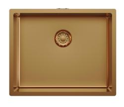 Pure.Sink Comfort Χάλκινος νεροχύτης PVD 50x40 εκ., ακτίνα 10 mm, για εντοιχισμένη, επίπεδη και επιτοίχια εγκατάσταση PCM5040-62