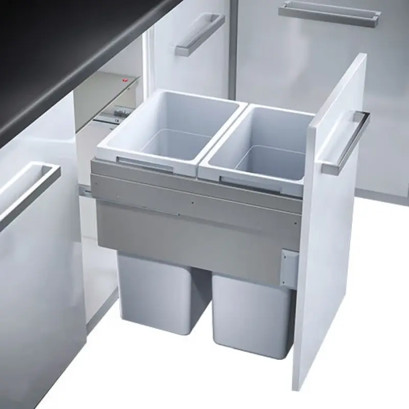 HAILO Euro Cargo κάδος απορριμμάτων 2 x 38 λίτρων με softclose για ντουλάπια μεγέθους 2294