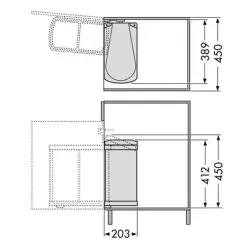 Δοχείο απορριμμάτων Hailo uno 3418.10