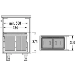 Απορριμματοδοχείο Hailo tandem Universal 2331