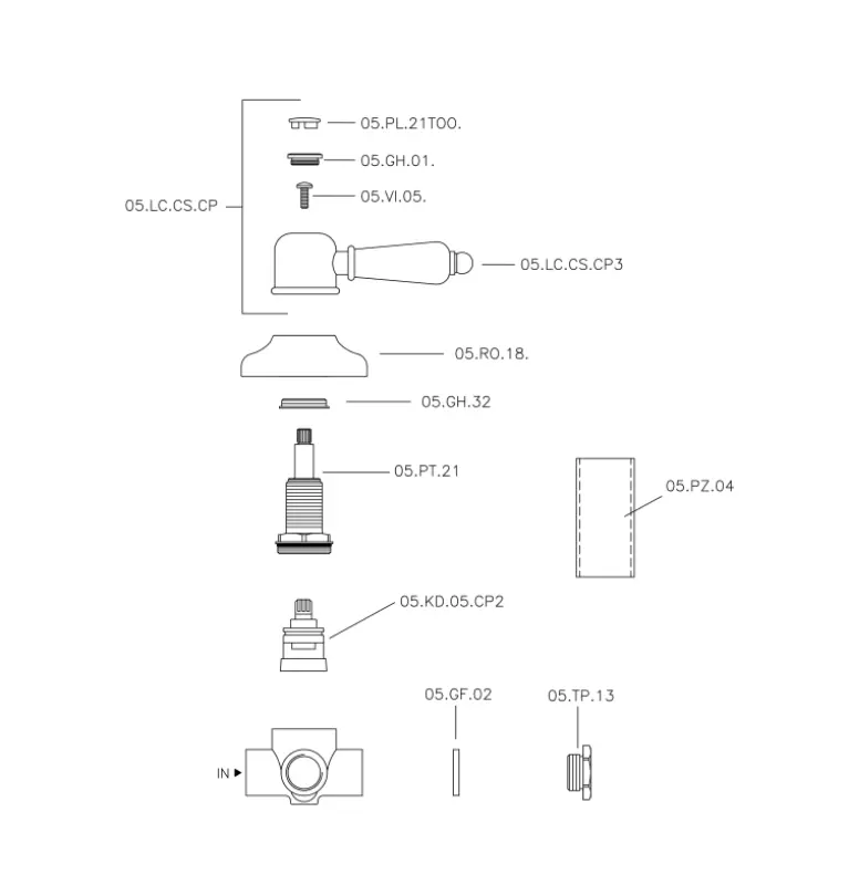 Χούμπερ Κρουαζέτ Βαλβίδα Αναστροφής Χρώμιο 1/2 653.CS01H.CR