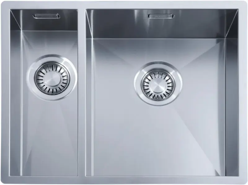 ABK Baronga ενδιάμεσος 1,5 ανοξείδωτος νεροχύτης 15x40+34x40cm Υποκατασκευή BAR1534F