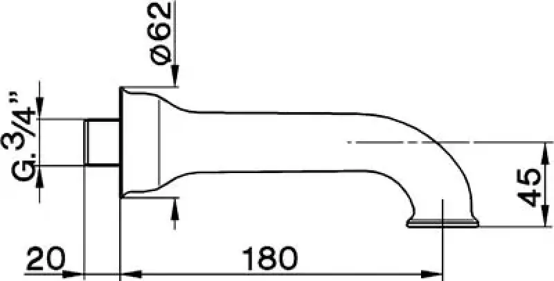 Cisal Arcana Κεραμική Έξοδος Χρώμιο 180mm R00024121