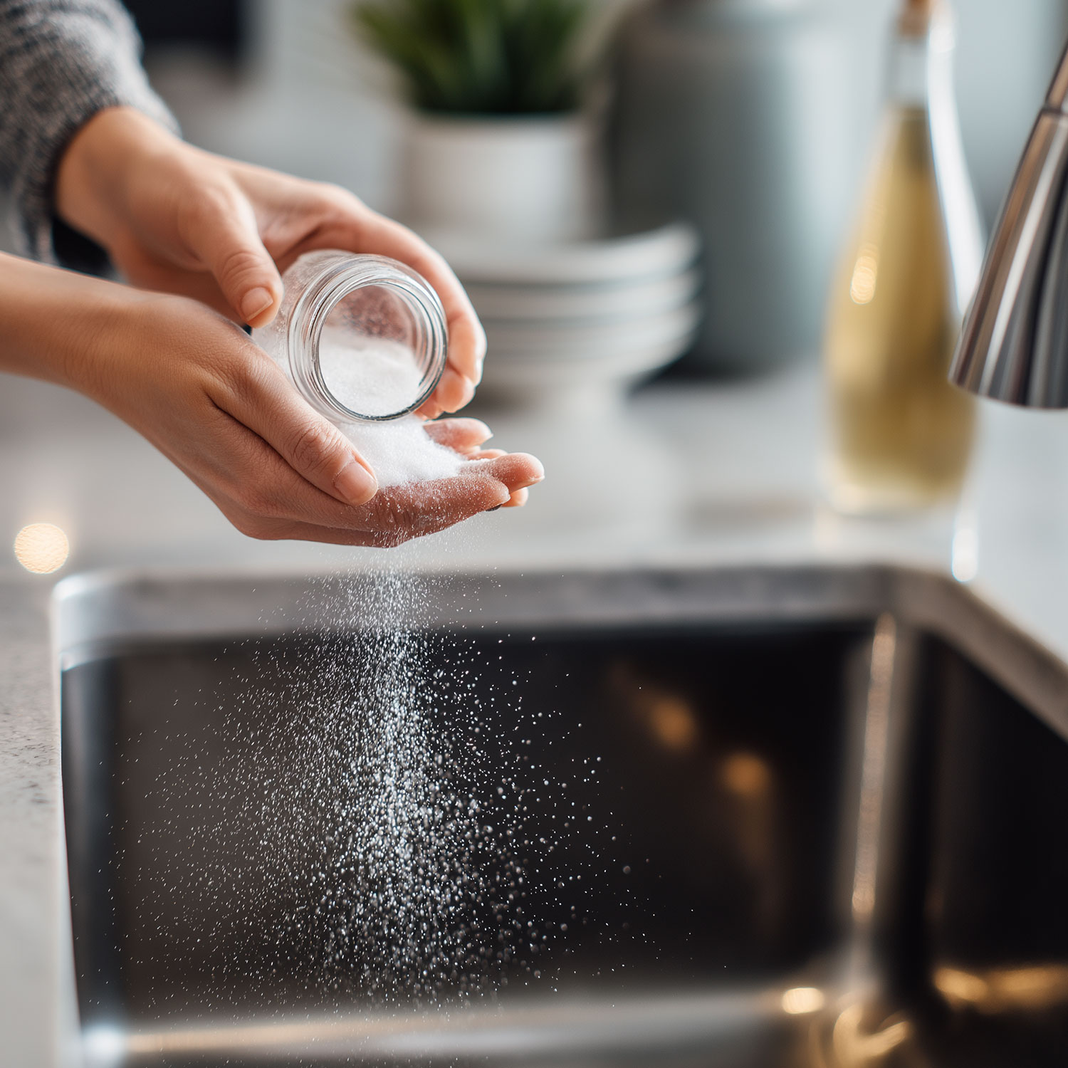 Η δύναμη της σόδας και του ξιδιού: ένα απλό κόλπο για τον καθαρισμό του νεροχύτη